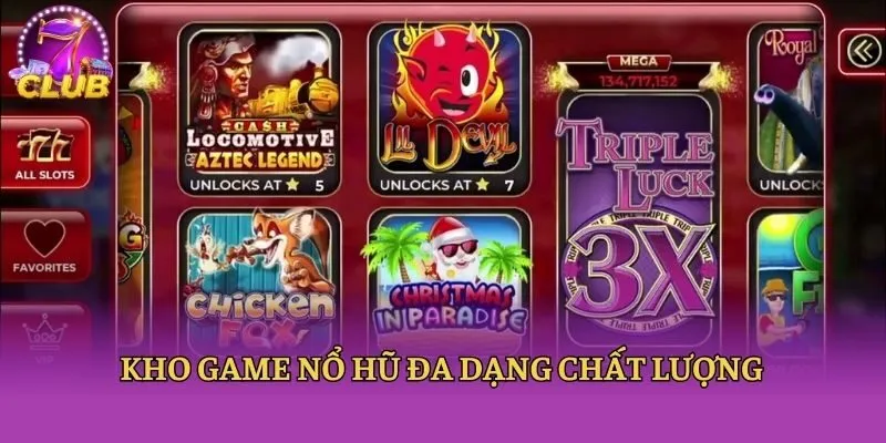 Kho game nổ hũ đa dạng chất lượng